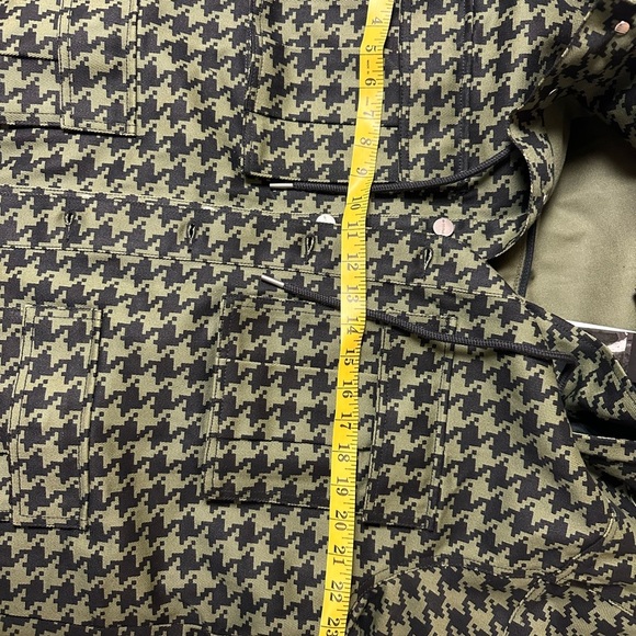 Adidas x Ivy Park Twill Heavyweight Jacket Green & Black Houndstooth Sz S NWT - Picture 16 of 17
